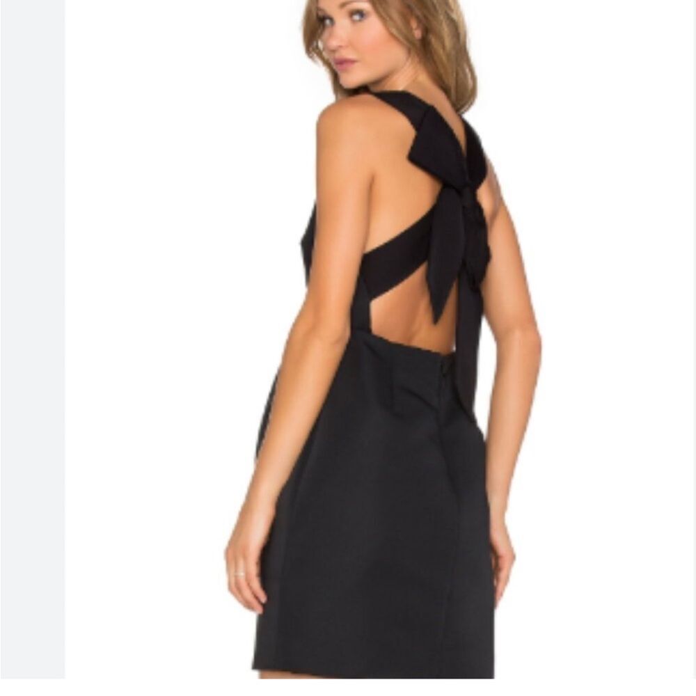 Kate Spade black bow back a line dress 8 cocktail - Picture 3 of 12